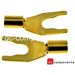 Wireworld universal gold PLATED OFC SPADE